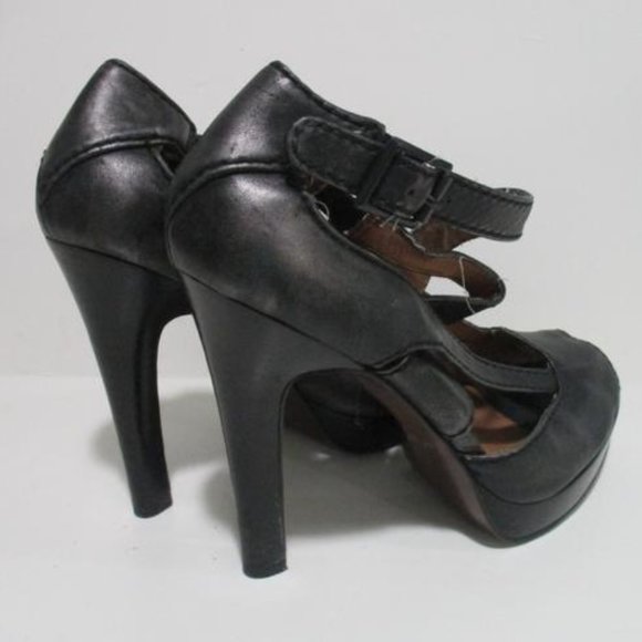 *No 704 b. MOD Jocelyn Black Distressed Leather - Picture 4 of 9